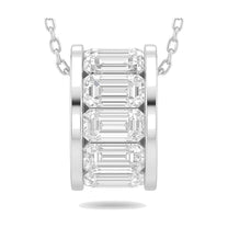 Lydia pendant in 14K white gold with a lab-grown diamond