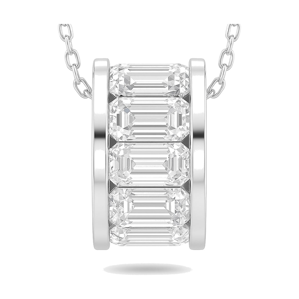 Lydia pendant in 14K white gold with a lab-grown diamond