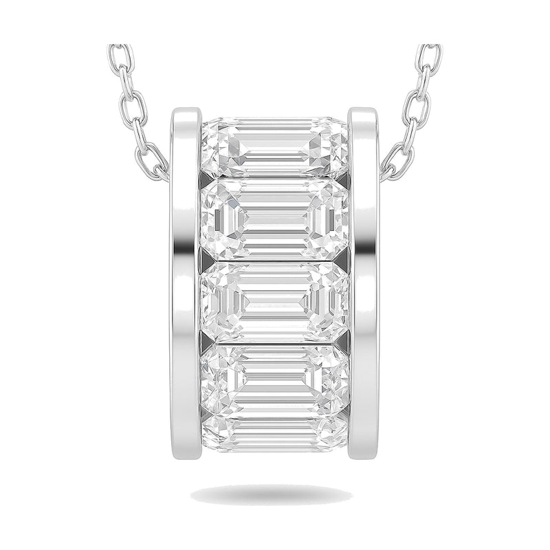 Lydia pendant in 14K white gold with a lab-grown diamond
