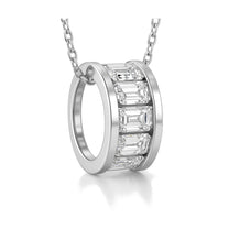 Lydia pendant in 14K white gold with a lab-grown diamond