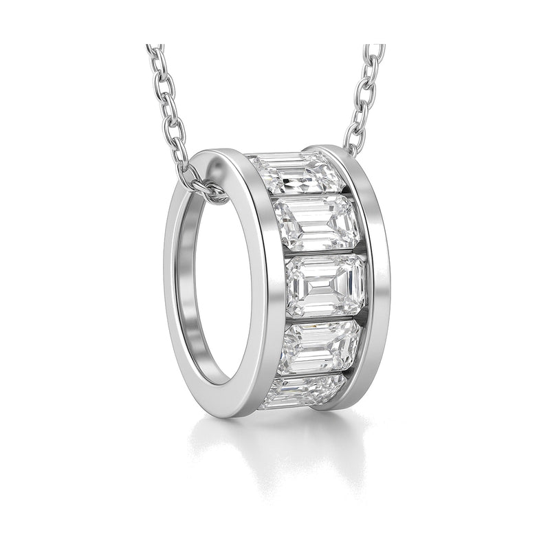 Lydia pendant in 14K white gold with a lab-grown diamond