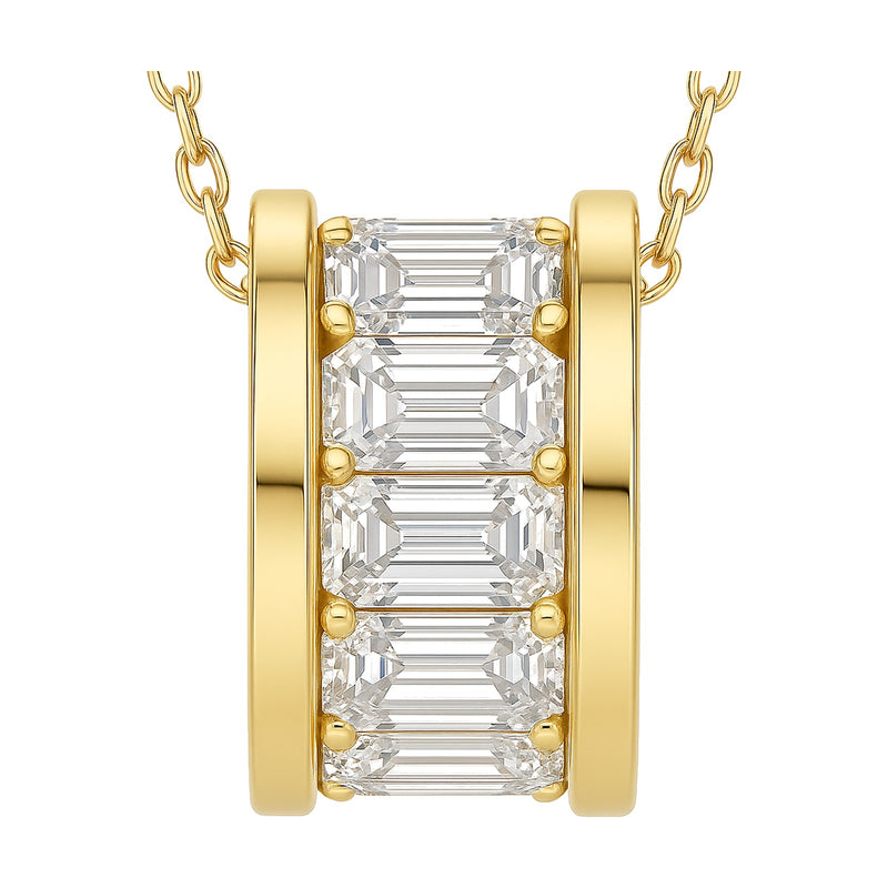 Lydia pendant in 14K yellow gold with a lab-grown diamond