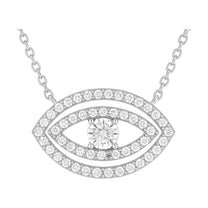 Maia pendant in 14K white gold with a round-cut lab-grown diamond