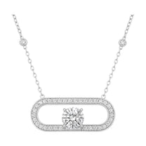 Margot pendant in 14K white gold with a round-cut lab-grown diamond