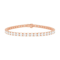 Noelle bracelet in 14K rose gold with a round-cut lab-grown diamond