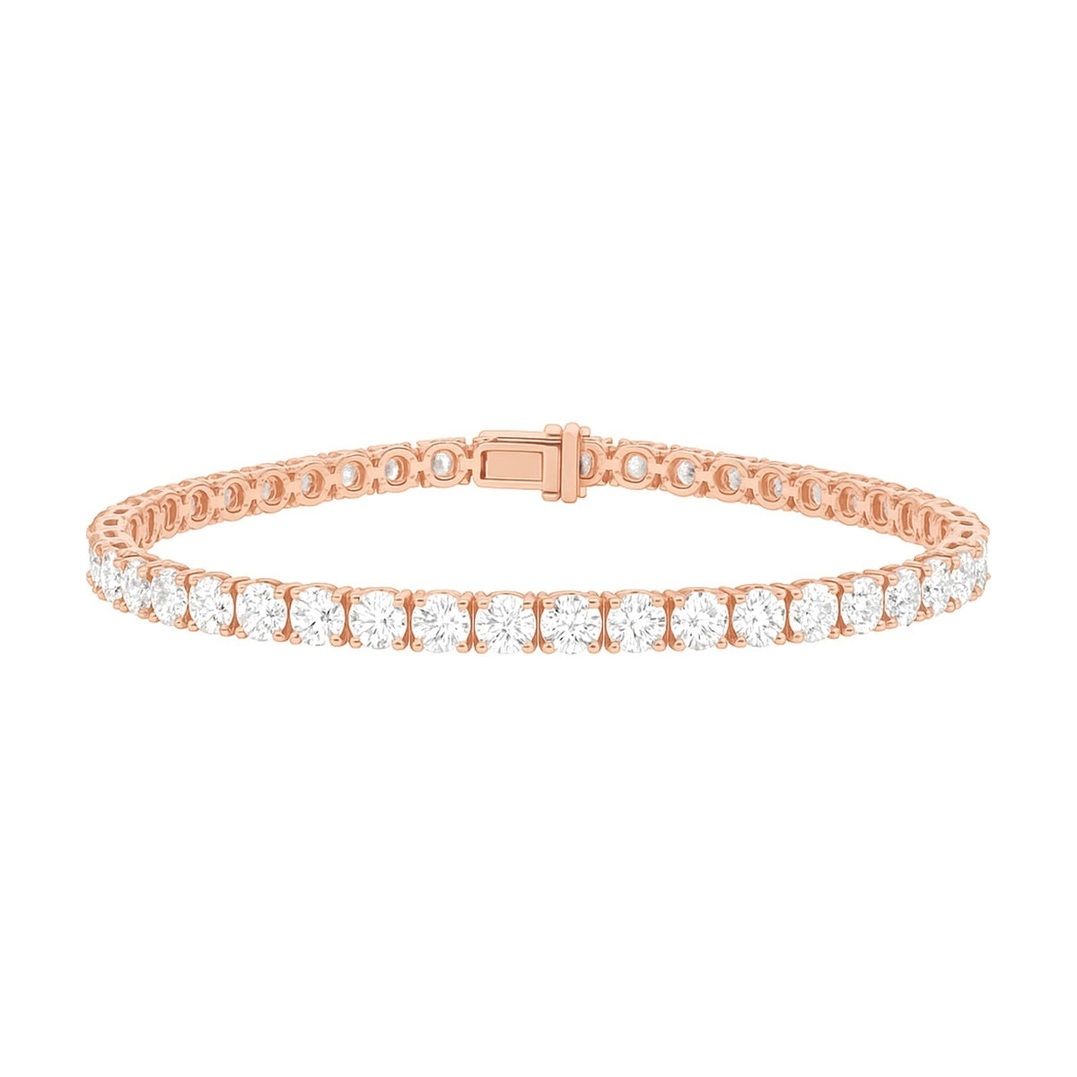 Noelle bracelet in 14K rose gold with a round-cut lab-grown diamond