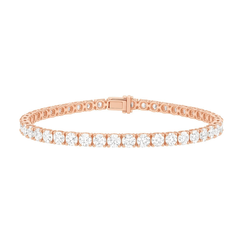 Noelle bracelet in 14K rose gold with a round-cut lab-grown diamond