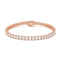 Noelle bracelet in 14K rose gold with a round-cut lab-grown diamond