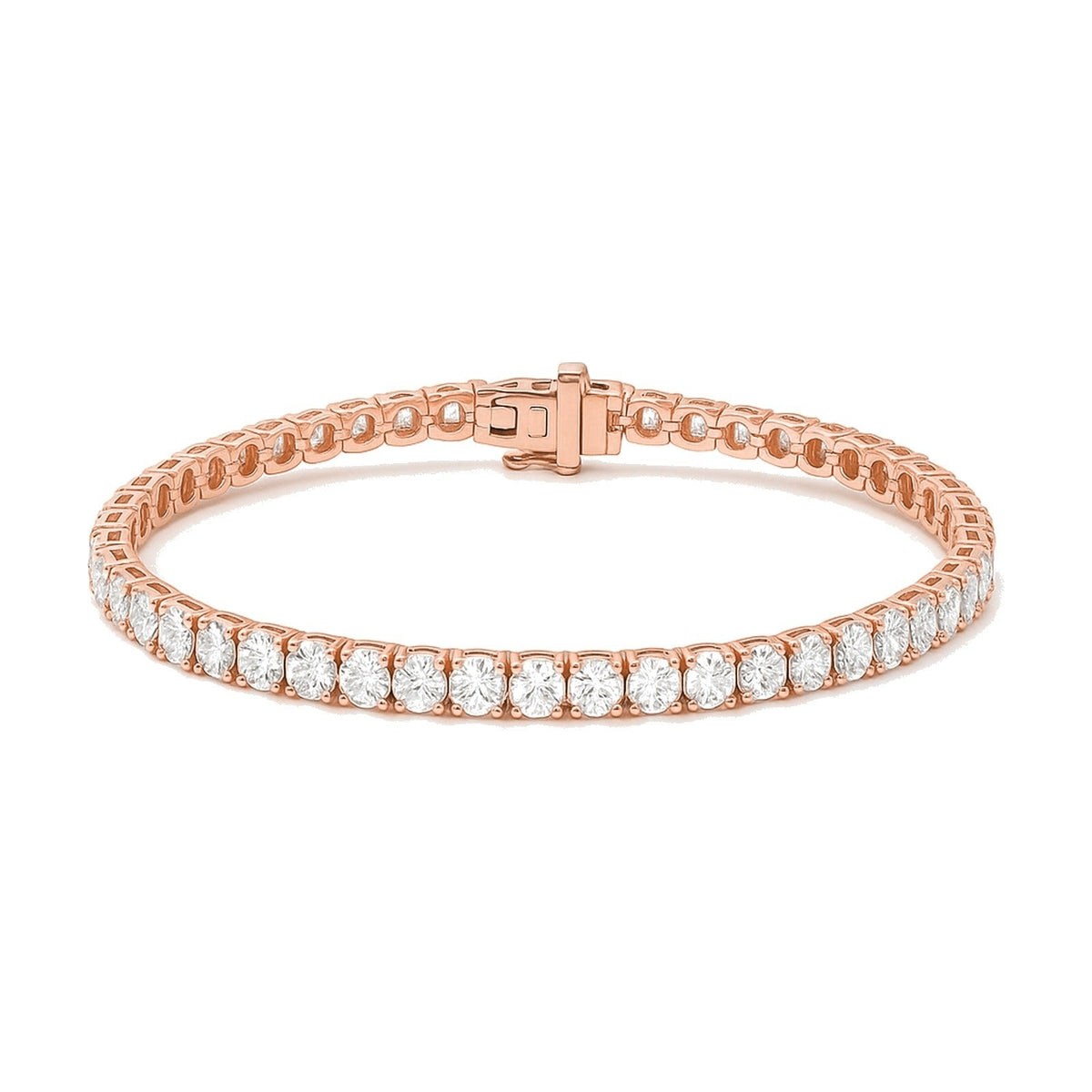 Noelle bracelet in 14K rose gold with a round-cut lab-grown diamond