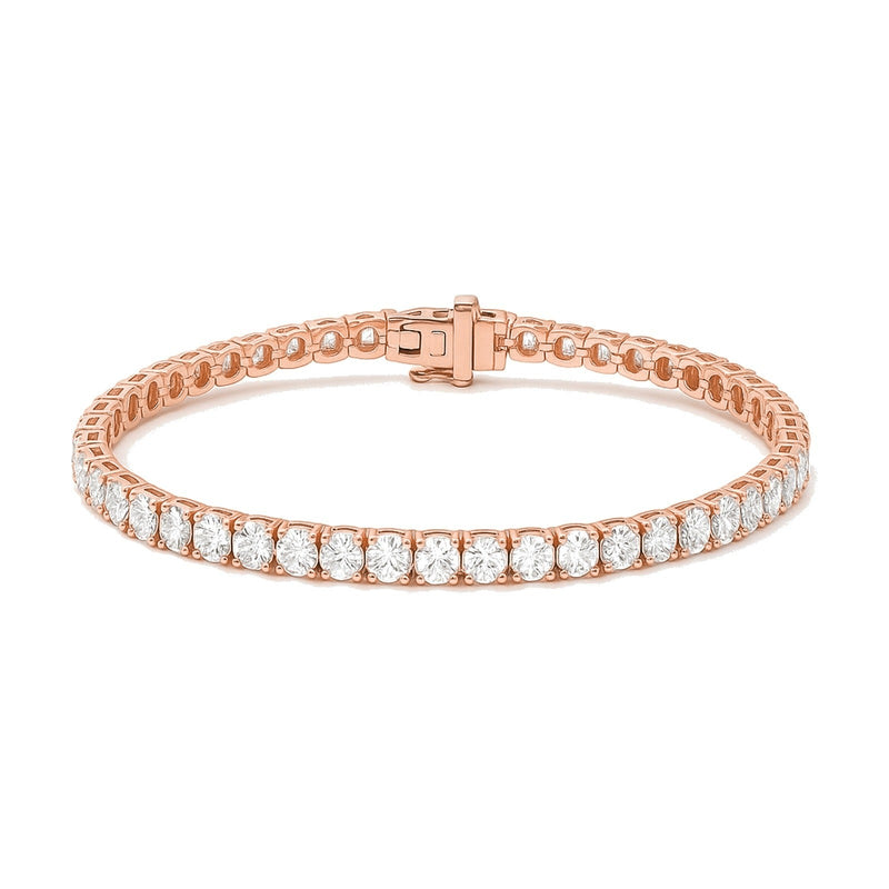 Noelle bracelet in 14K rose gold with a round-cut lab-grown diamond