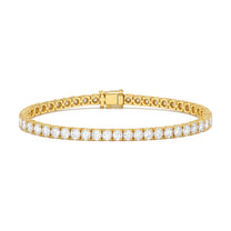 Noelle bracelet in 14K yellow gold with a round-cut lab-grown diamond