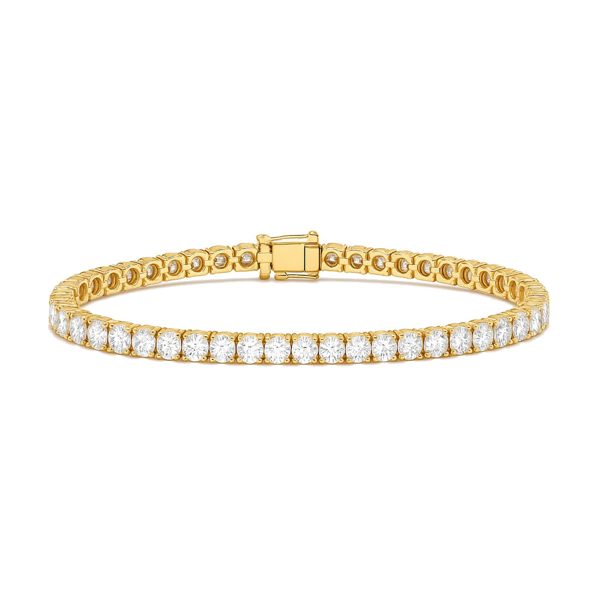 Noelle bracelet in 14K yellow gold with a round-cut lab-grown diamond