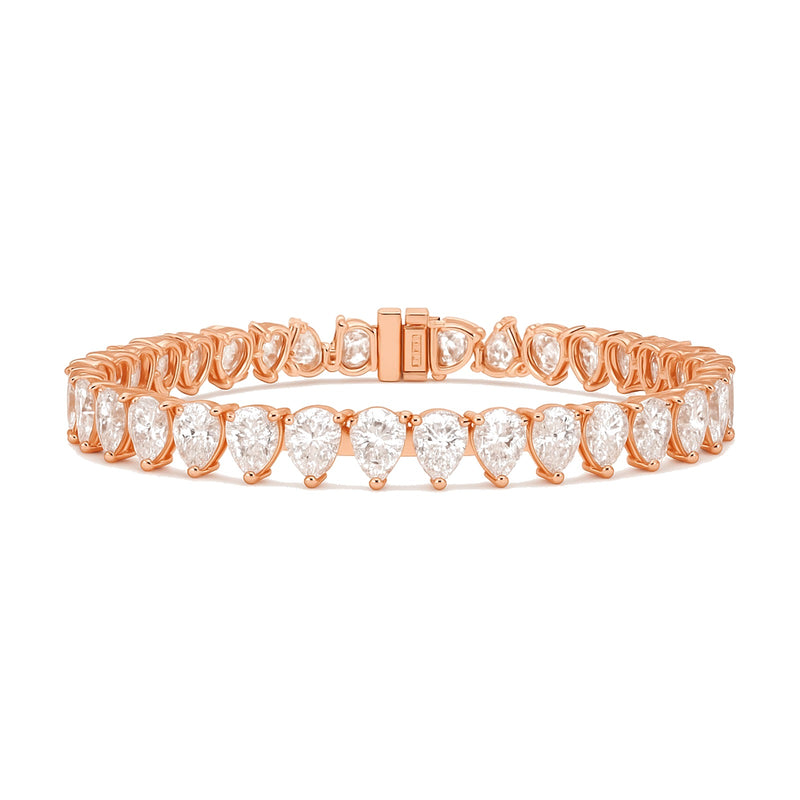 Olivia bracelet in 14K rose gold with a lab-grown diamond