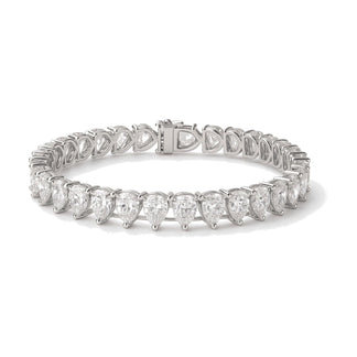Olivia bracelet in 14K white gold with a lab-grown diamond