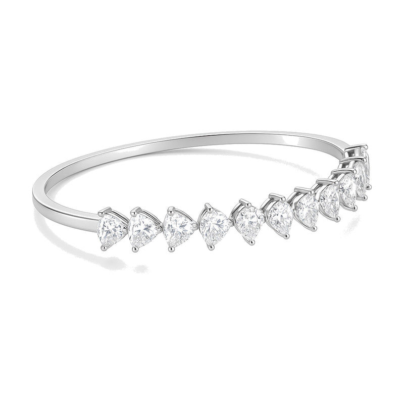 Ondine bracelet in 14K white gold with a lab-grown diamond