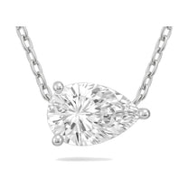 Renata pendant in 14K white gold with a pear-cut lab-grown diamond