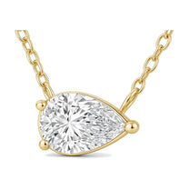 Renata pendant in 14K yellow gold with a pear-cut lab-grown diamond
