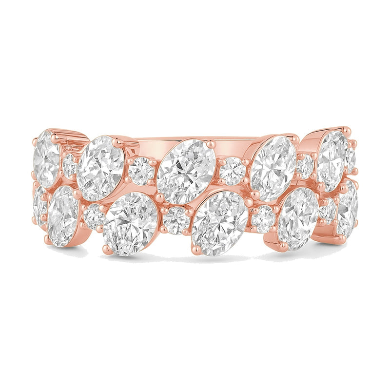 Selene ring in 14K rose gold with a lab-grown diamond