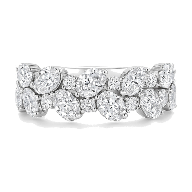 Selene ring in 14K white gold with a lab-grown diamond