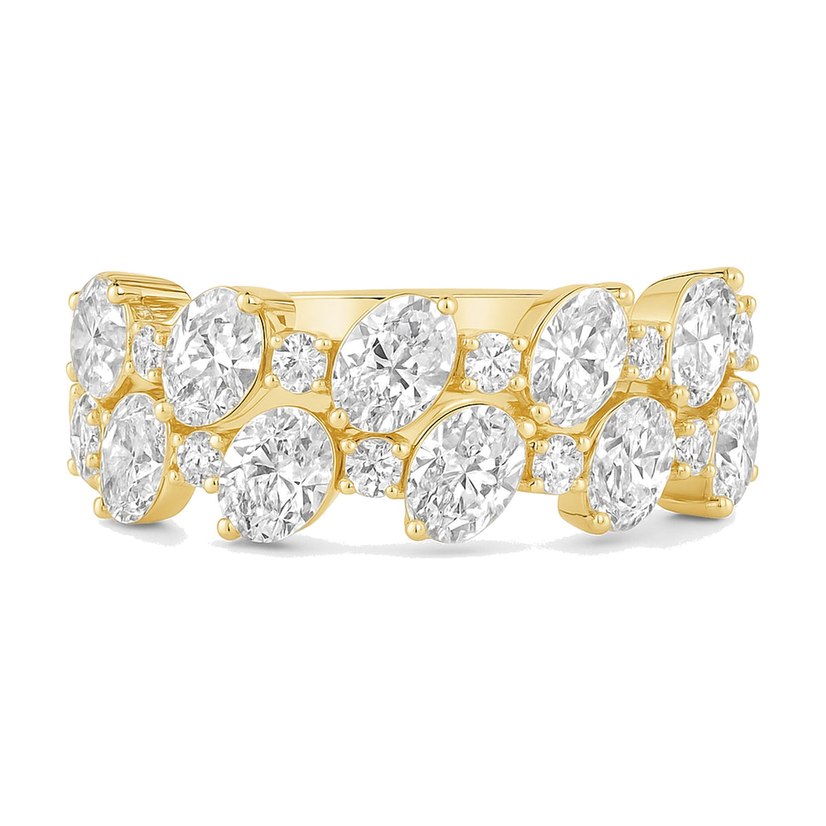 Selene ring in 14K yellow gold with a lab-grown diamond