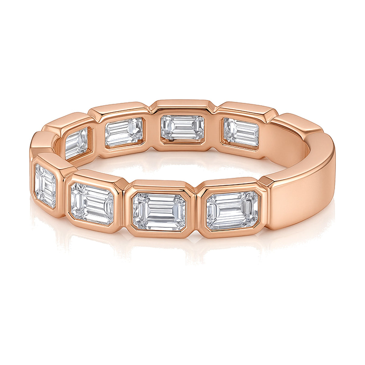 Simone ring in 14K rose gold with a lab-grown diamond
