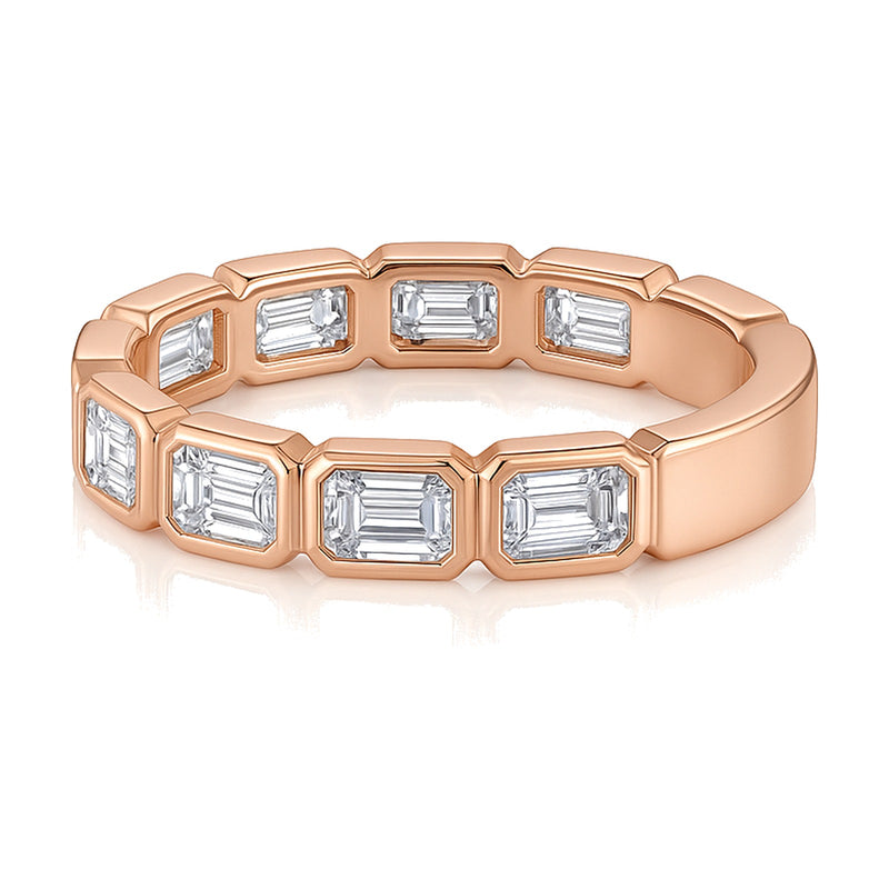 Simone ring in 14K rose gold with a lab-grown diamond