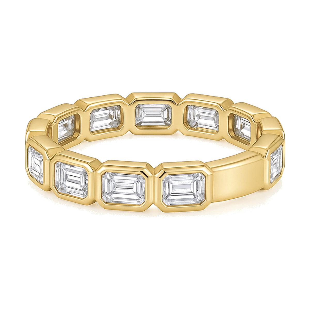 Simone ring in 14K yellow gold with a lab-grown diamond