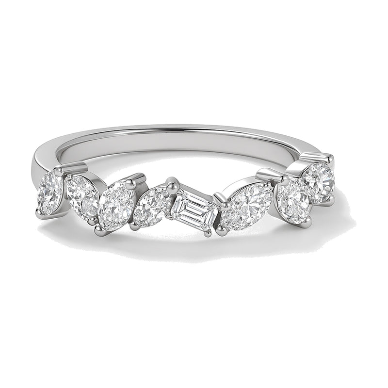 Sofia ring in 14K white gold with a lab-grown diamond