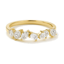Sofia ring in 14K yellow gold with a lab-grown diamond