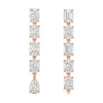 Stella earrings in 14K rose gold with a lab-grown diamond