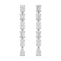 Stella earrings in 14K white gold with a lab-grown diamond