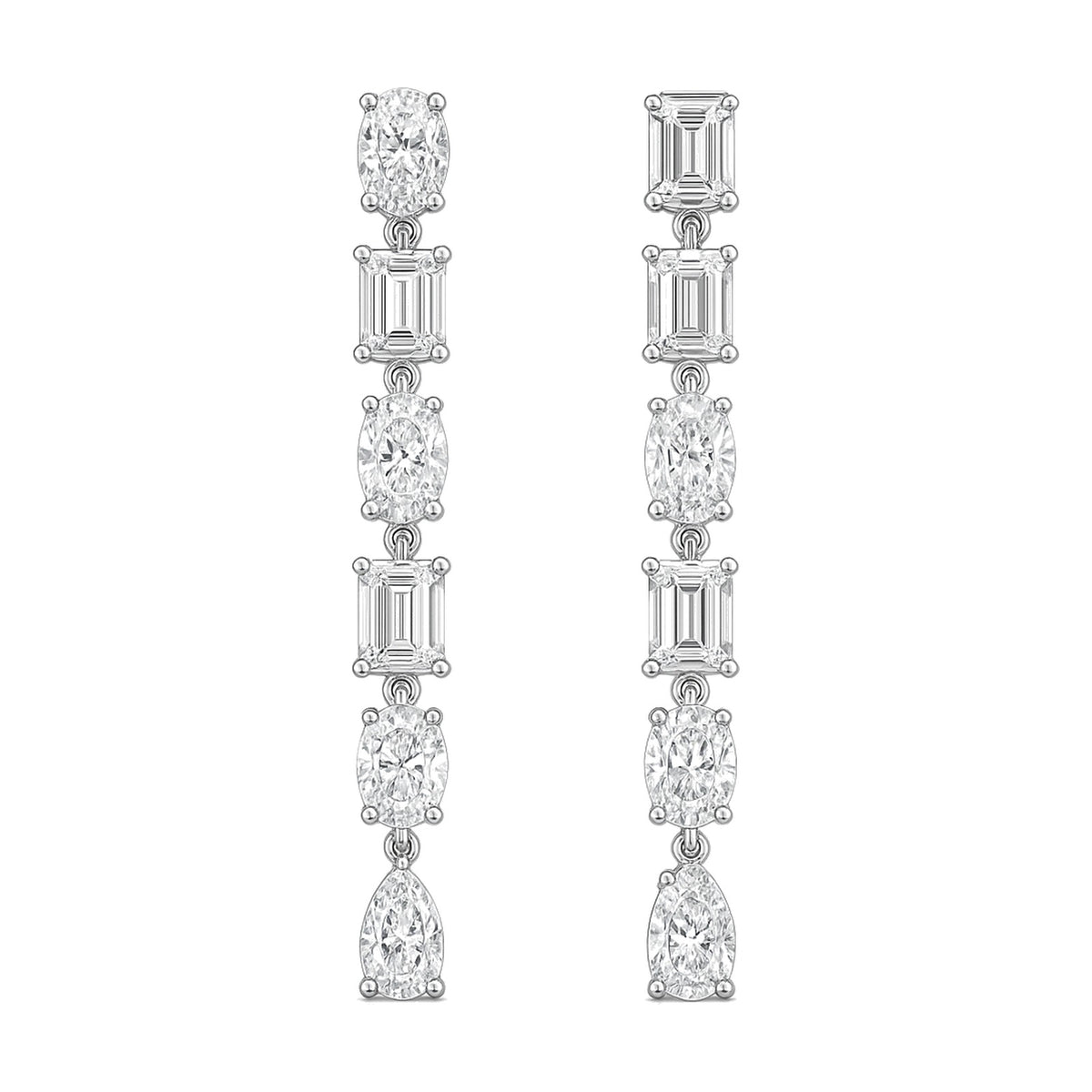 Stella earrings in 14K white gold with a lab-grown diamond