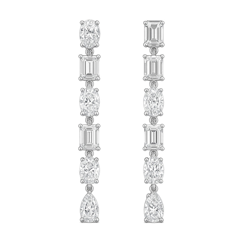 Stella earrings in 14K white gold with a lab-grown diamond