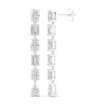Stella earrings in 14K white gold with a lab-grown diamond