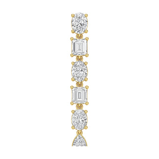 Stella earrings in 14K yellow gold with a lab-grown diamond