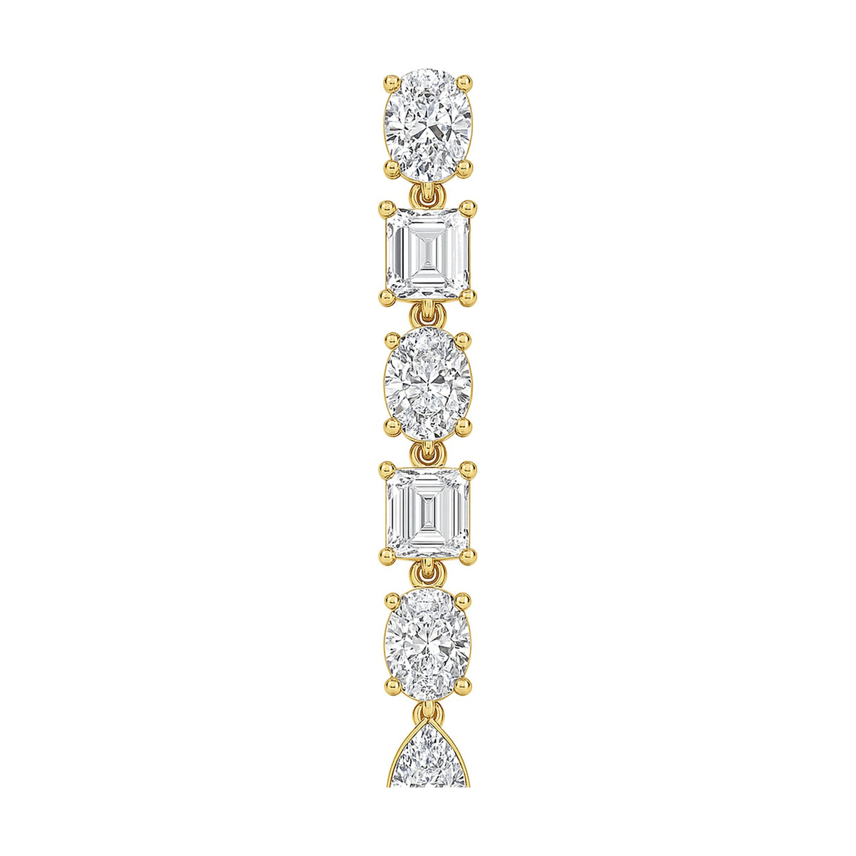 Stella earrings in 14K yellow gold with a lab-grown diamond