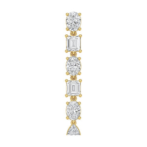 Stella earrings in 14K yellow gold with a lab-grown diamond