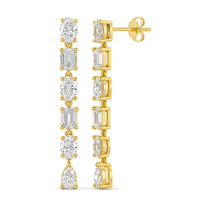 Stella earrings in 14K yellow gold with a lab-grown diamond
