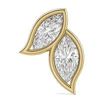Sylvie earrings in 14K yellow gold with a marquise-cut lab-grown diamond
