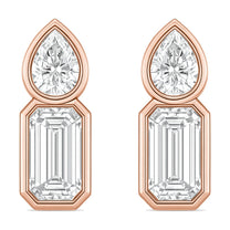 Valentina earrings in 14K rose gold with a lab-grown diamond
