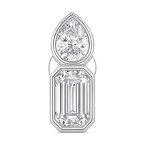 Valentina earrings in 14K white gold with a lab-grown diamond