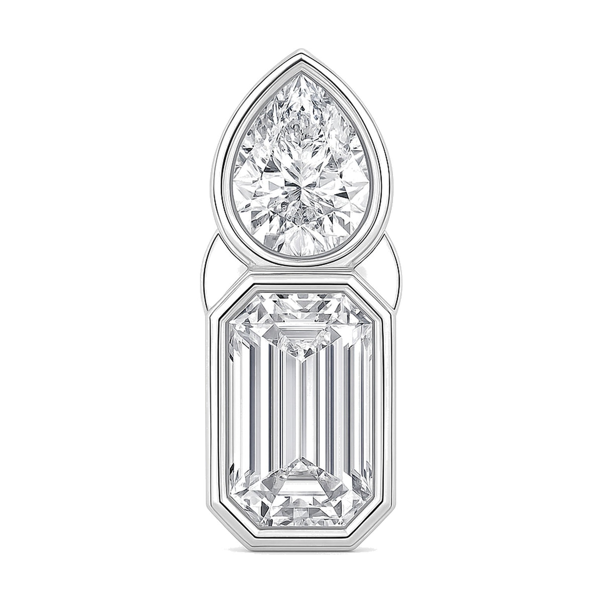 Valentina earrings in 14K white gold with a lab-grown diamond