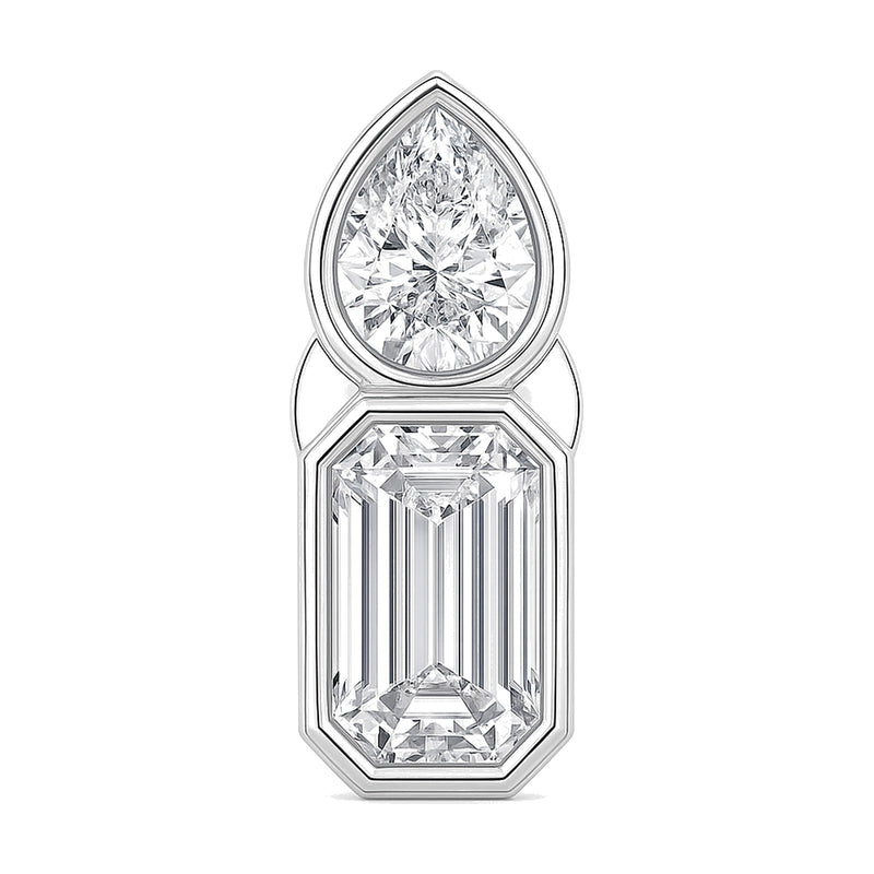 Valentina earrings in 14K white gold with a lab-grown diamond