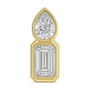 Valentina earrings in 14K yellow gold with a lab-grown diamond