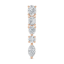 Vanessa earrings in 14K rose gold with a lab-grown diamond