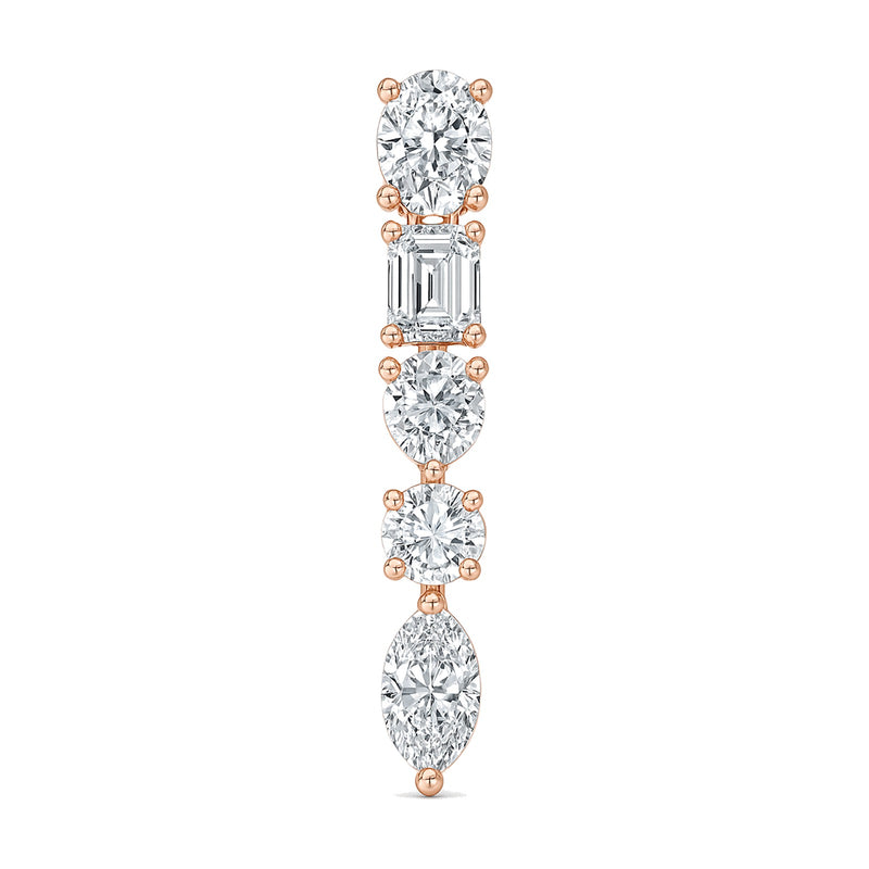 Vanessa earrings in 14K rose gold with a lab-grown diamond