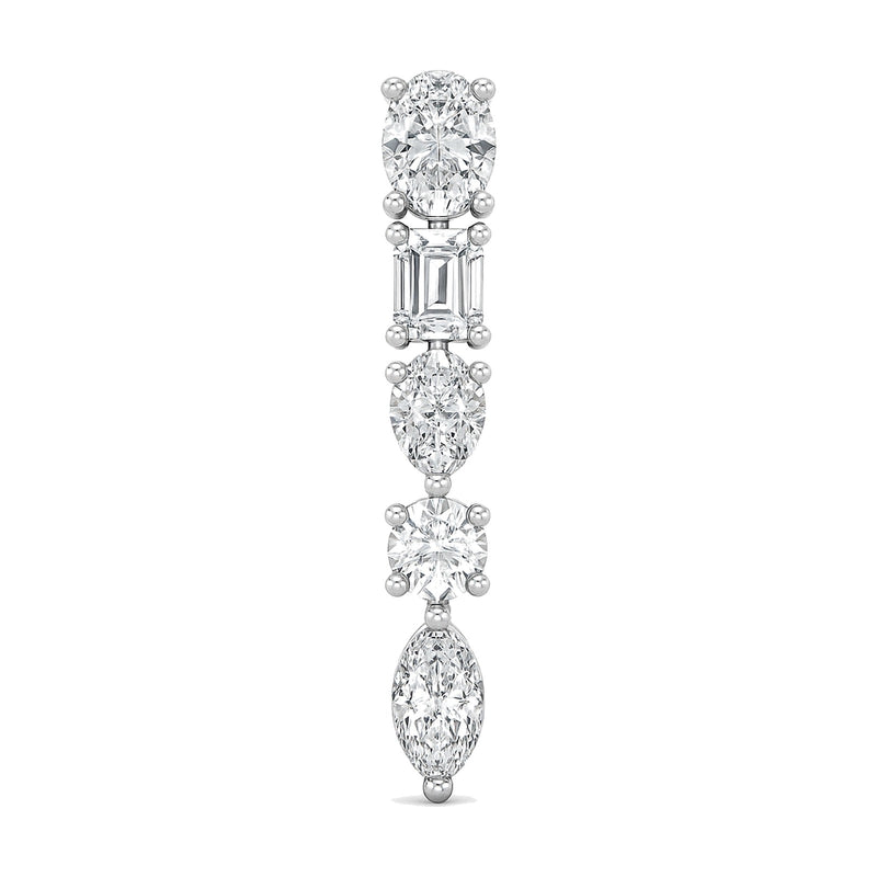 Vanessa earrings in 14K white gold with a lab-grown diamond