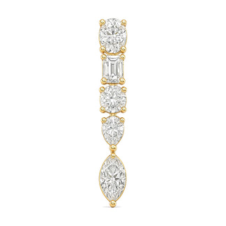 Vanessa earrings in 14K yellow gold with a lab-grown diamond