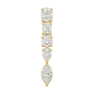 Vanessa earrings in 14K yellow gold with a lab-grown diamond