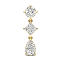 Verona earrings in 14K yellow gold with a pear-cut lab-grown diamond